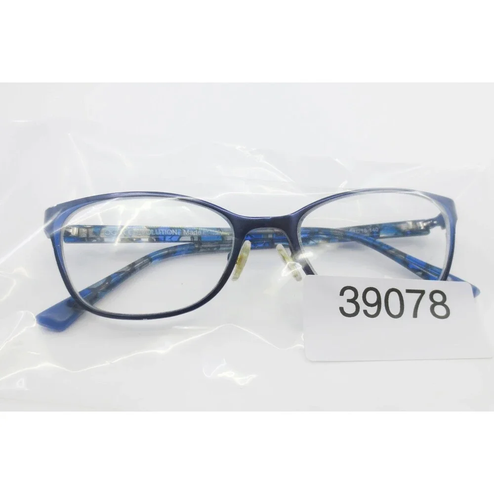 Ogi Evolution 4319 Navy Blue Marbled Cat Eye Eyeglass Frames Italy 51-18-140